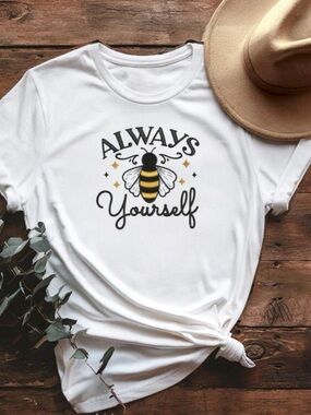 Always Yourself Bee Graphic Tee - White